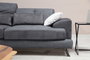 Atelier Del Sofa Sofá 2 Plazas Antracita, Comodidad y Estilo con Marco de Madera de Haya y Patas de Metal Negro Mate